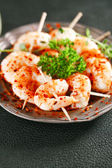 harissa spice mix - morrocan red hot chilles with king prawns