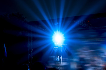 Bright blue spotlight