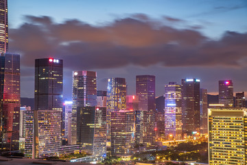 Shenzhen Futian CBD night skyline