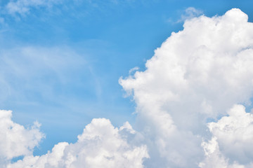 Obraz na płótnie Canvas white cloud on blue sky background Nature Landscape.in thailand summer.parks/outdoor.