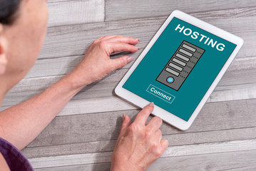 Hosting concept on a tablet