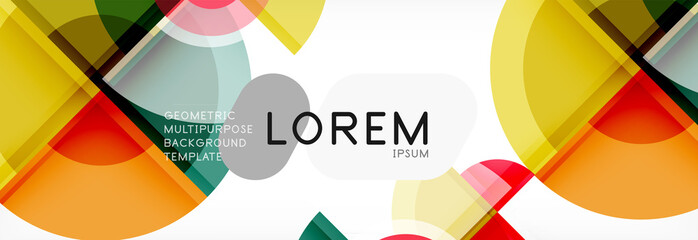 Abstract background bright circles geometric design