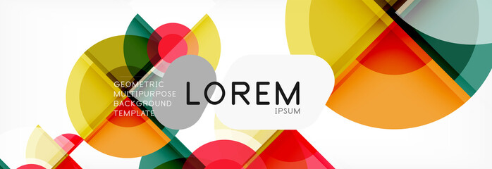 Abstract background bright circles geometric design