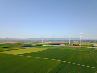 wind turbine in field