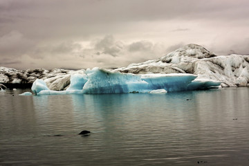 The Jokulsarlon glacier lagoon in Iceland