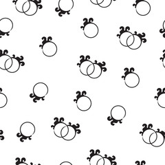 Fototapeta na wymiar seamless pattern with abstract circles vector - black and white pattern