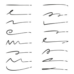 brush lines set and underlines elements
