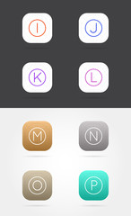 Big Set of App Icon Template with Guidelines. Vector Fresh Colour