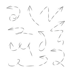 hand drawn dashed arrows