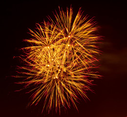 Obraz premium Fireworks in the night sky as a background