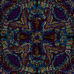 Seamless background pattern. Random mosaic art tile pattern. Random polka dot.