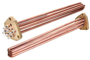 Heating elements for coffee machines  isolated on white background