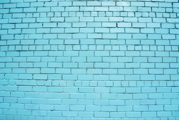 Obraz premium Turquoise brick wall background