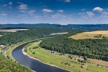 Fototapeta premium aerial view of countryside