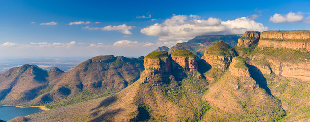 Aerial of Blyde River Canyon Three Rondavels - South Africa