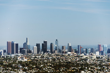 A view of cityscape of downtown Los Angeles, California