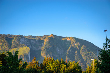 Naklejka premium Summer morning in austrian mountains