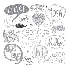 collection of comic icons. Vector illustration	

