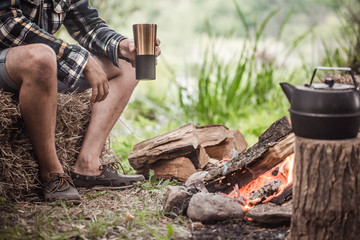 the concept of camping the guy on the nature of the fire