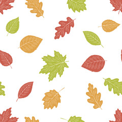Tree leaf graphic color seamless pattern background sketch illustration vector 