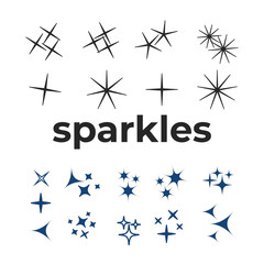 Fototapeta premium Bright firework, decoration twinkle, shiny flash. Glowing light effect star. Sparkle lights vector