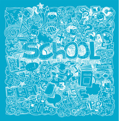 Back to school, vector illustration.	
