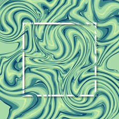 3d vector square frame. Paper cut promotion web banner for social media mobile apps. Sale and discount promo backgrounds with abstract pattern. Blur marble background with abstract oil painted waves