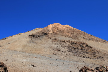 The view on the volcano with Teide National park of Tenerife, Canary Islands, Spain