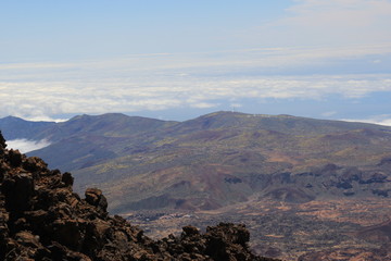 Fototapeta premium The view from volcano with Teide National park of Tenerife, Canary Islands, Spain