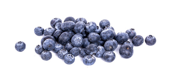 Blueberries isolated on white background