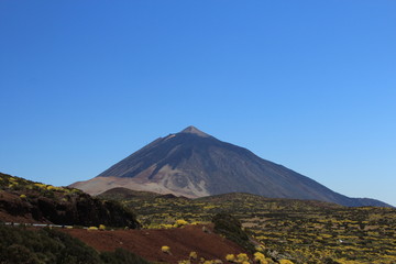 Fototapeta premium The view on the volcano with Teide National park of Tenerife, Canary Islands, Spain