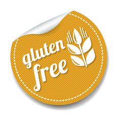 Gluten Free Sticker Isolated White Background