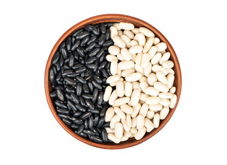 Black and white beans
