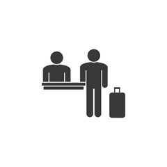 passenger registration icon. Element of airport icon. Premium quality graphic design icon. Signs and symbols collection icon for websites, web design, mobile app