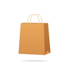 Paper shopping bag vector isolated