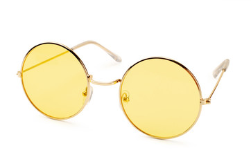 Circle yellow vintage glasses