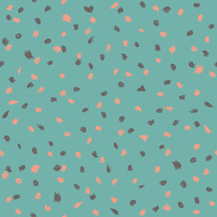 Seamless pattern design with sloppy doodle dots