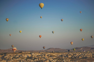 Naklejka premium Air ballons flying in Kappadocia