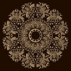 Abstract Flower design Mandala. Decorative round elements. Oriental pattern, vector illustration. Round design element. Can be used for wallpaper, background, surface texture