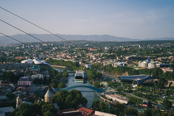 the view of the city from the Narikala Church