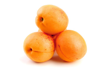 Apricot fruit isolated on white background macro