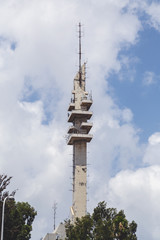 Fototapeta na wymiar Marganit Tower, a significant landmark of Tel Aviv