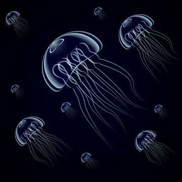 abstract big jellyfish