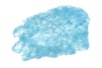 blue pearl paint. stain on paper