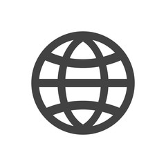 Illustration of world icon. Global network vector image for UI, web design, app design