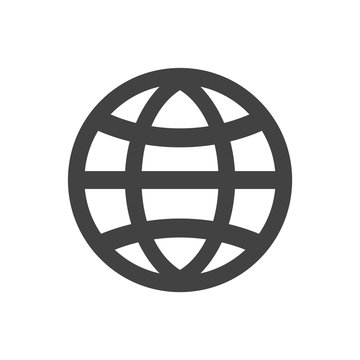 Illustration of world icon. Global network vector image for UI, web design, app design