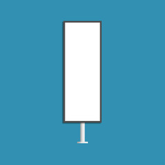 Vertical billboard advertising construction for outdoor advertising. Big billboard on white isolated vector Illustration