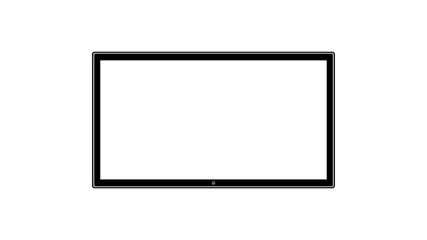 TV ( Television ) screen for advertising product or television programs on white isolated background vector illustration