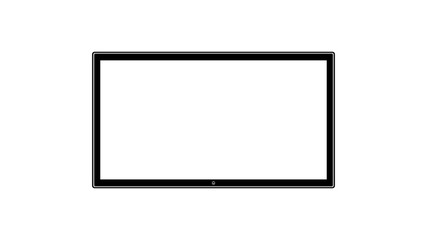TV ( Television ) screen for advertising product or television programs on white isolated background vector illustration