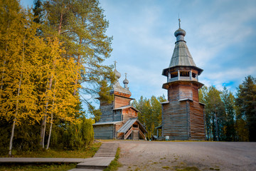 Fototapeta premium tourism in small Karelians near Arkhangelsk